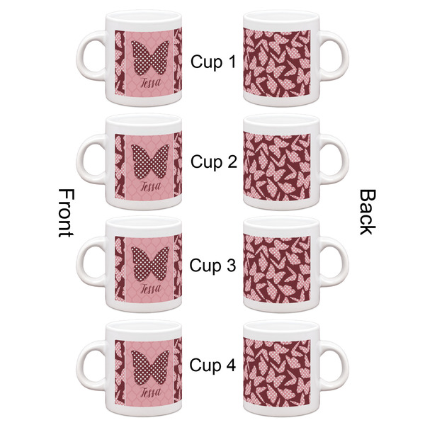 Polka Dot Butterfly Espresso Cup Set of 4 - Apvl