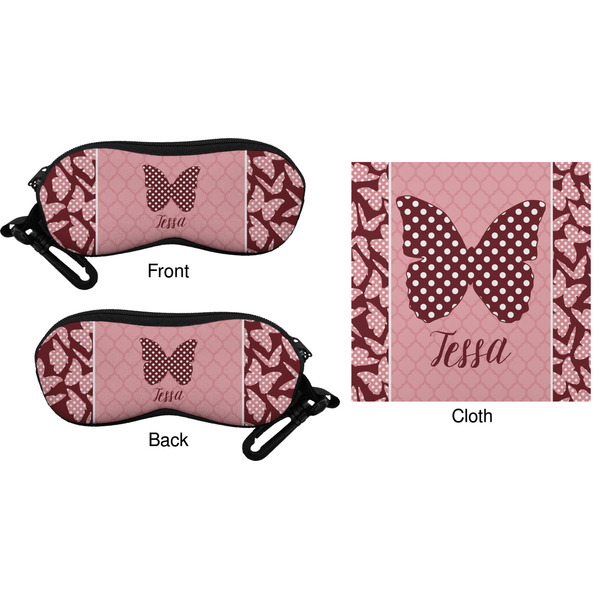 Polka Dot Butterfly Eyeglass Case & Cloth (Approval)