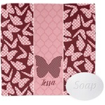 Polka Dot Butterfly Washcloth (Personalized)