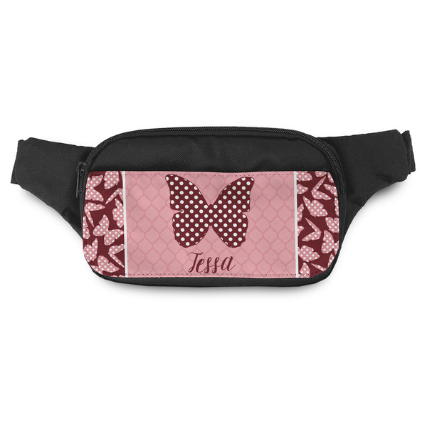 Custom Polka Dot Butterfly Fanny Pack - Modern Style (Personalized)