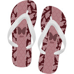 Polka Dot Butterfly Flip Flops - Large (Personalized)