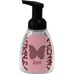 Polka Dot Butterfly Foam Soap Bottle - Black (Personalized)