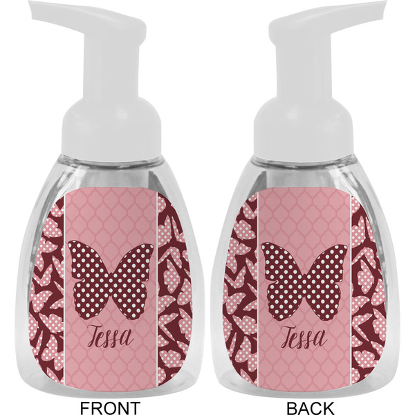 Polka Dot Butterfly Foam Soap Bottle Approval - White