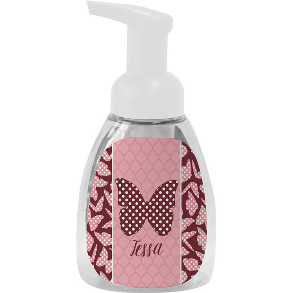Custom Polka Dot Butterfly Foam Soap Bottle (Personalized)