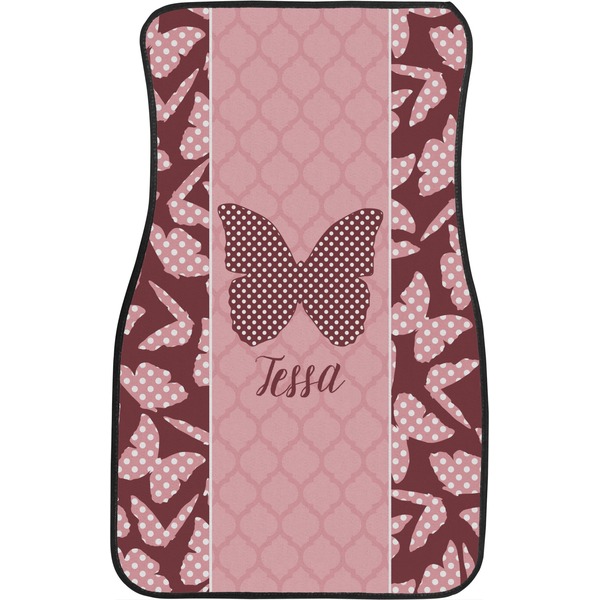 Polka Dot Butterfly Front Seat Car Mat