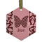 Polka Dot Butterfly Flat Glass Ornament - Hexagon w/ Name or Text