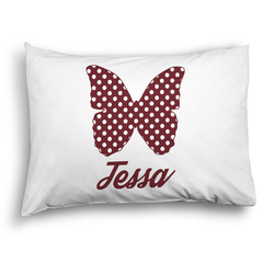 Polka Dot Butterfly Pillow Case - Standard - Graphic (Personalized)
