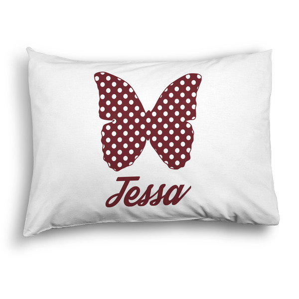 Custom Polka Dot Butterfly Pillow Case - Standard - Graphic (Personalized)
