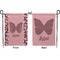Polka Dot Butterfly Garden Flag - Double Sided Front and Back