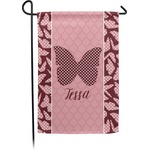 Polka Dot Butterfly Small Garden Flag - Double Sided w/ Name or Text