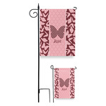 Polka Dot Butterfly Garden Flag (Personalized)