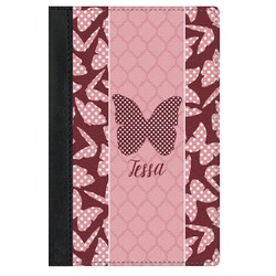 Polka Dot Butterfly Genuine Leather Passport Cover (Personalized)