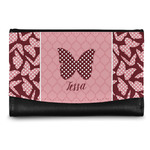 Polka Dot Butterfly Genuine Leather Women's Wallet - Small (Personalized)