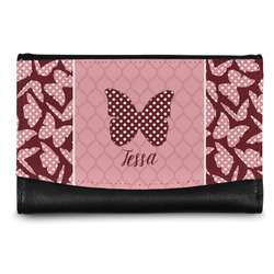 Polka Dot Butterfly Genuine Leather Women's Wallet - Small (Personalized)