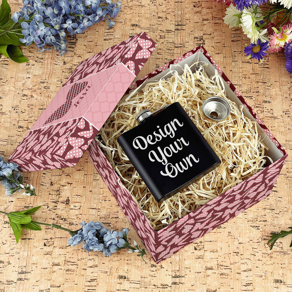 Polka Dot Butterfly Gift Boxes with Lid - Canvas Wrapped - Large - In Context