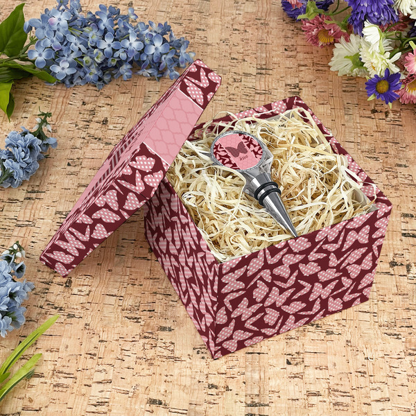 Polka Dot Butterfly Gift Boxes with Lid - Canvas Wrapped - Medium - In Context