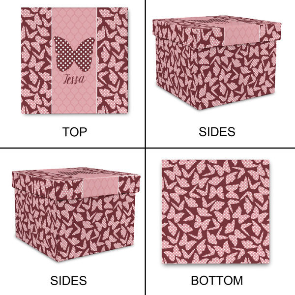 Polka Dot Butterfly Gift Boxes with Lid - Canvas Wrapped - X-Large - Approval
