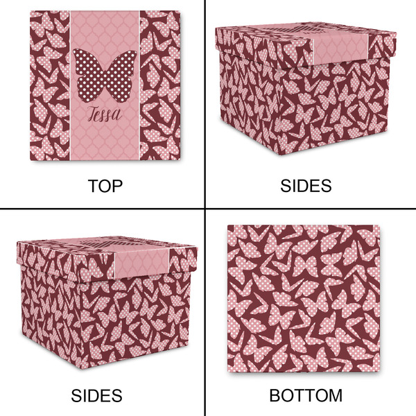 Polka Dot Butterfly Gift Boxes with Lid - Canvas Wrapped - XX-Large - Approval