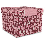 Polka Dot Butterfly Gift Box with Lid - Canvas Wrapped - XX-Large (Personalized)