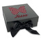 Polka Dot Butterfly Gift Boxes with Magnetic Lid - Black - Front (angle)