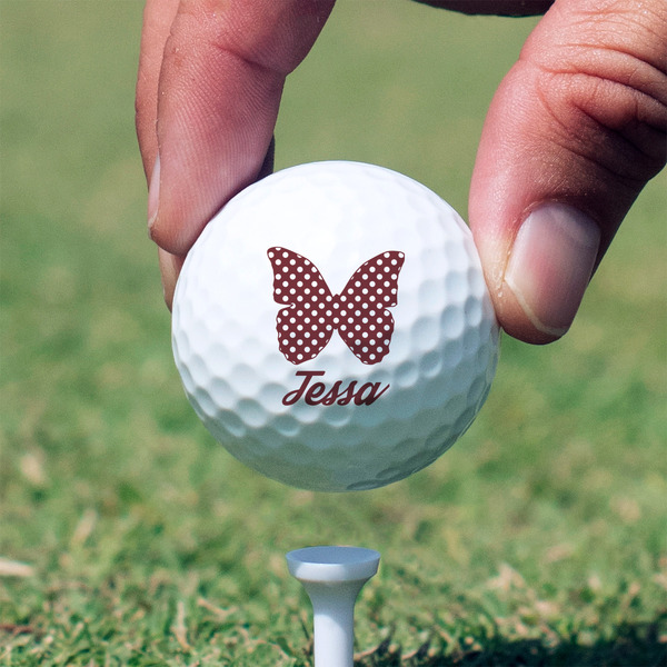 Polka Dot Butterfly Golf Ball - Branded - Hand