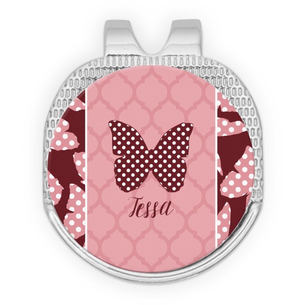 Polka Dot Butterfly Golf Ball Hat Clip Marker - Apvl