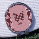 Polka Dot Butterfly Golf Ball Marker - Hat Clip