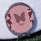 Polka Dot Butterfly Golf Ball Marker Hat Clip - Silver - Front