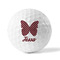 Polka Dot Butterfly Golf Balls - Generic - Set of 12 - FRONT