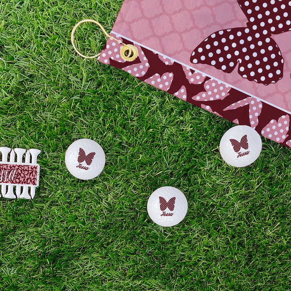 Polka Dot Butterfly Golf Balls - Generic - Set of 3 - LIFESTYLE