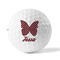 Polka Dot Butterfly Golf Balls - Titleist - Set of 12 - FRONT