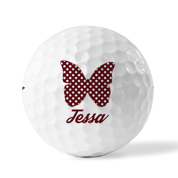 Polka Dot Butterfly Golf Balls - Titleist - Set of 3 - FRONT