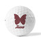 Polka Dot Butterfly Golf Balls - Titleist - Set of 3 - FRONT