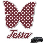 Polka Dot Butterfly Graphic Car Decal (Personalized)