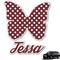 Polka Dot Butterfly Graphic Car Decal