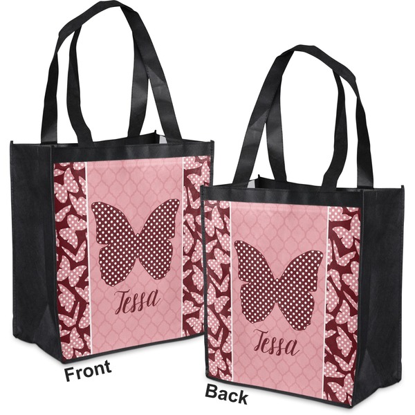 Polka Dot Butterfly Grocery Bag - Apvl