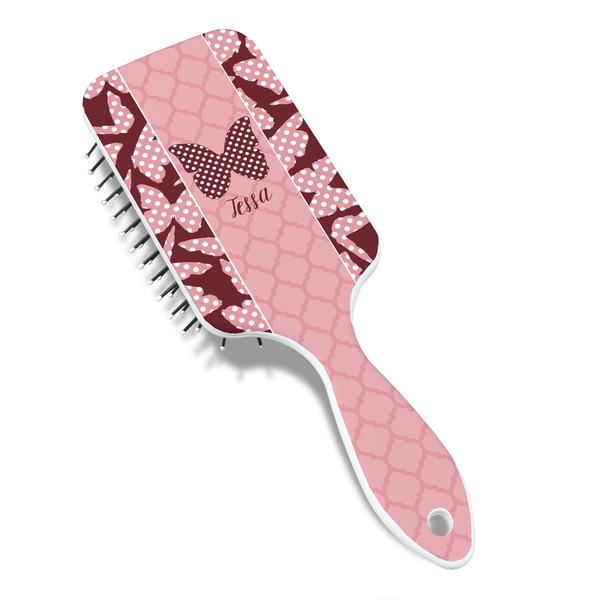 Polka Dot Butterfly Hair Brush - Angle View