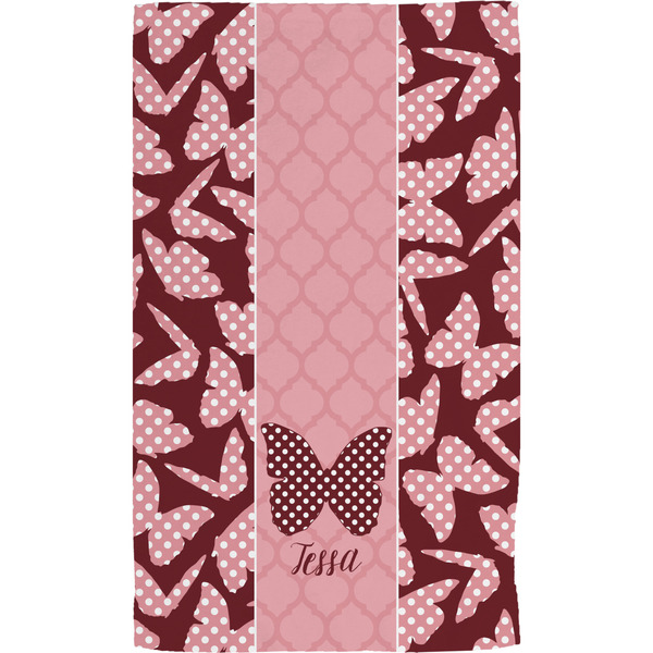 Polka Dot Butterfly Hand Towel (Personalized) Full