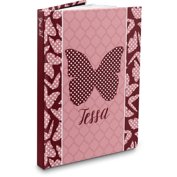 Custom Polka Dot Butterfly Hardbound Journal (Personalized)