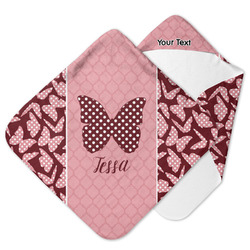 Polka Dot Butterfly Hooded Baby Towel (Personalized)