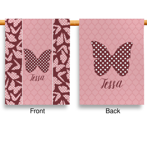 Polka Dot Butterfly House Flags - Double Sided - APPROVAL