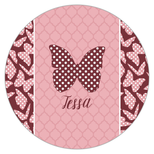 Polka Dot Butterfly Icing Circle - Medium - Single