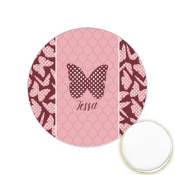 Polka Dot Butterfly Printed Cookie Topper - 1.25" (Personalized)