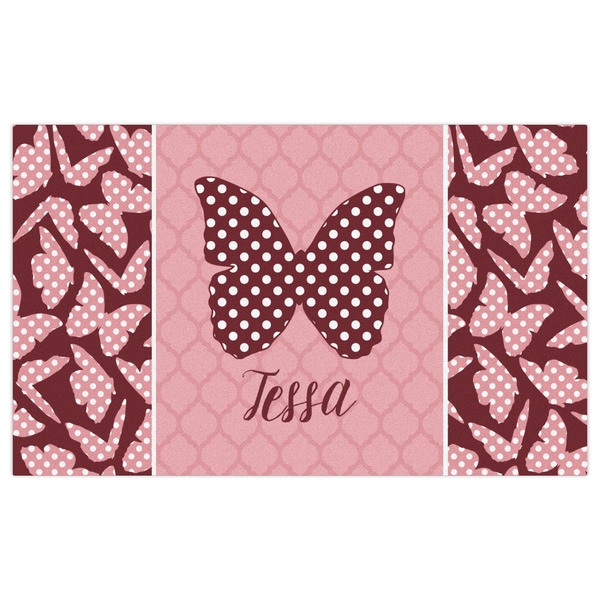 Polka Dot Butterfly Indoor / Outdoor Rug - 3'x5' - Front Flat