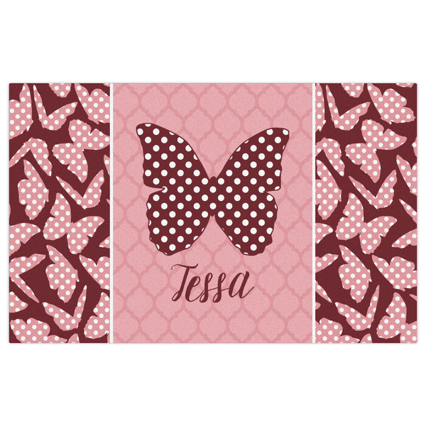 Polka Dot Butterfly Indoor / Outdoor Rug - 5'x8' - Front Flat
