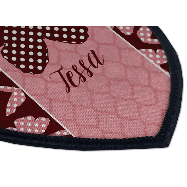 Polka Dot Butterfly Iron on Shield 3 Detail