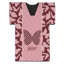 Polka Dot Butterfly Jersey Bottle Cooler (Personalized)