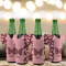 Polka Dot Butterfly Jersey Bottle Cooler - Set of 4 - LIFESTYLE