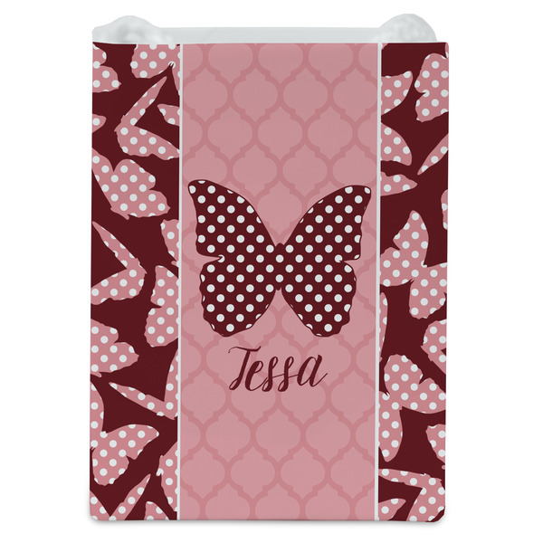 Polka Dot Butterfly Jewelry Gift Bag - Gloss - Front