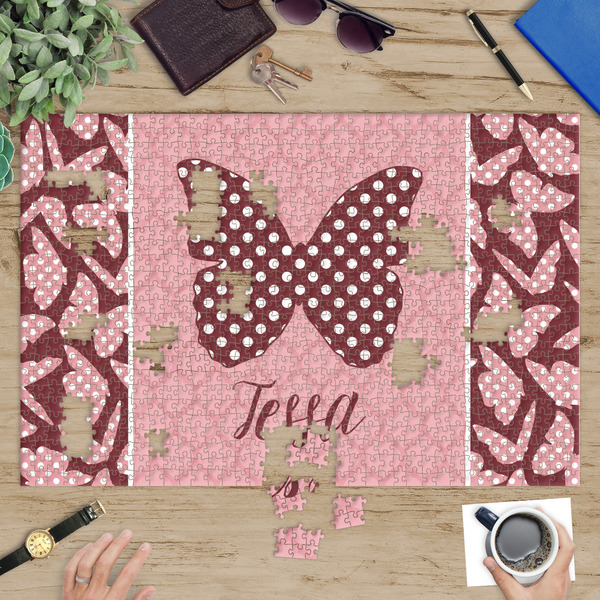 Polka Dot Butterfly Jigsaw Puzzle 1014 Piece - In Context